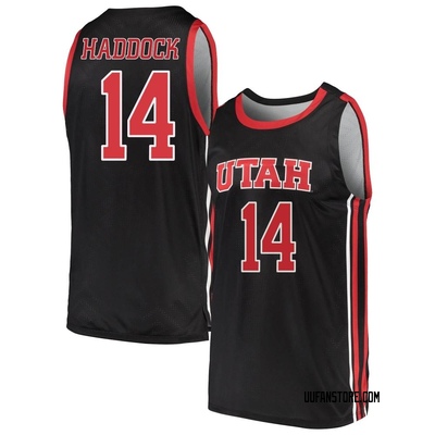 Men's Brandon Haddock Utah Utes Replica Basketball Jersey - Black