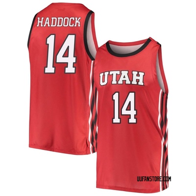 Men's Brandon Haddock Utah Utes Replica Basketball Jersey - Red