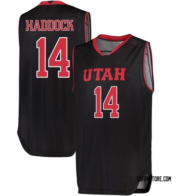 Men's Brandon Haddock Utah Utes Replica Performance Basketball Jersey - Black