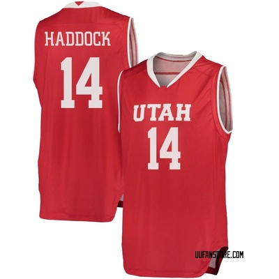 Men's Brandon Haddock Utah Utes Replica Performance Basketball Jersey - Red