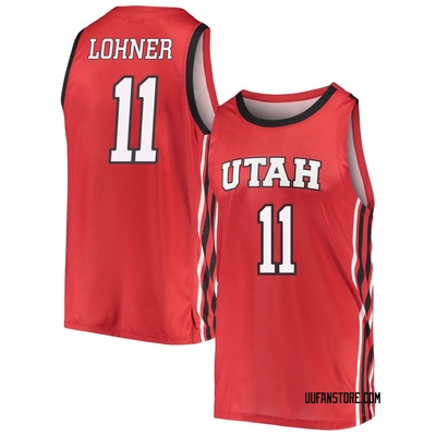 Men's Caleb Lohner Utah Utes Replica Basketball Jersey - Red