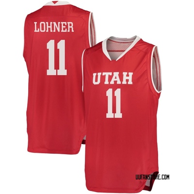 Men's Caleb Lohner Utah Utes Replica Performance Basketball Jersey - Red