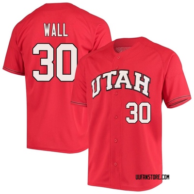 Men's Carter Wall Utah Utes Replica Performance Baseball Jersey - Red