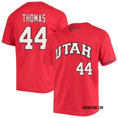 Men's Ethan Thomas Utah Utes Replica Performance Baseball Jersey - Red