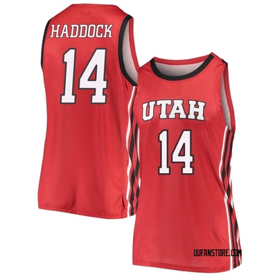 Women's Brandon Haddock Utah Utes Replica Basketball Jersey - Red