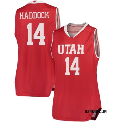 Women's Brandon Haddock Utah Utes Replica Performance Basketball Jersey - Red